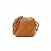 BOTTEGA VENETA LAMBSKIN MAXI INTRECCIATO MINI CASSETTE CAMERA BAG ACORN (15*15*7cm)