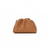 BOTTEGA VENETA NAPPA INTRECCIATO THE MINI POUCH CARMEL (21*11*5cm)