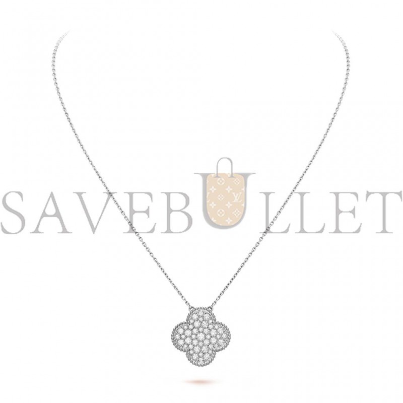 VAN CLEEF ARPELS MAGIC ALHAMBRA PENDANT - WHITE GOLD, DIAMOND  VCARN9MS00