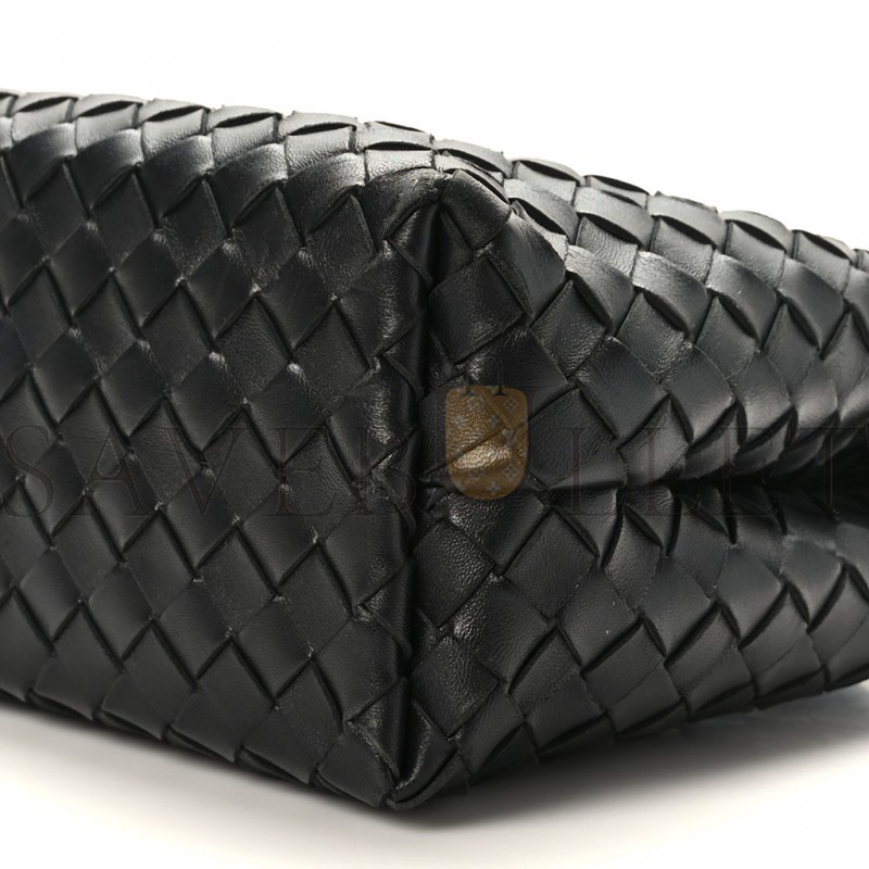 BOTTEGA VENETA NAPPA INTRECCIATO MEDIUM ANDIAMO SHOULDER BAG BLACK (32*25*11cm)