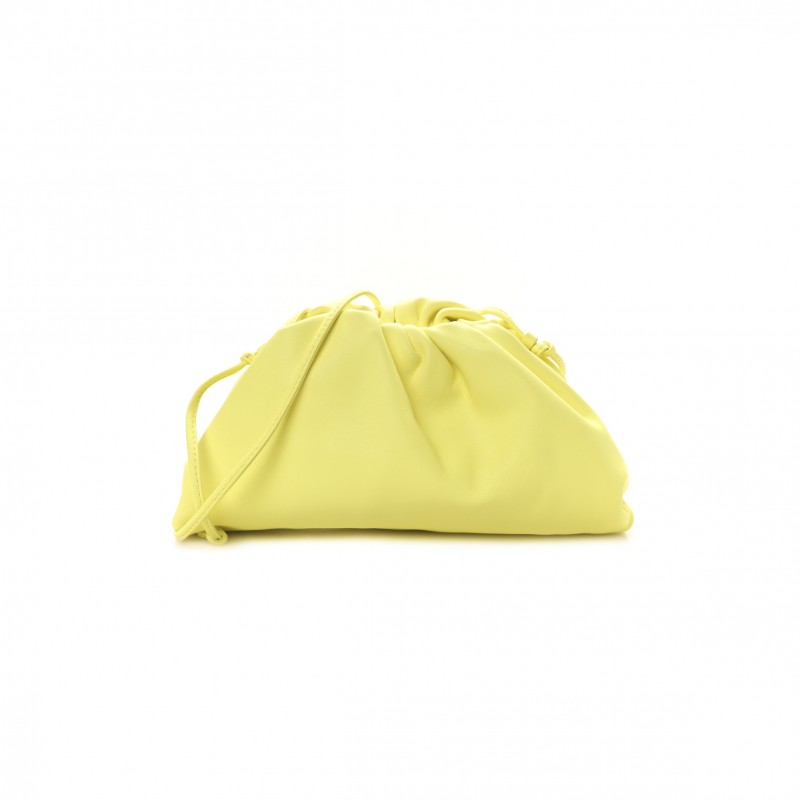 BOTTEGA VENETA BUTTER CALFSKIN THE MINI POUCH SHERBERT (23*13*6cm)