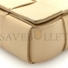 BOTTEGA VENETA LAMBSKIN MAXI INTRECCIO CANDY CASSETTE CROSSBODY BAG PORRIDGE GOLD (12*9*4cm)