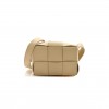 BOTTEGA VENETA LAMBSKIN MAXI INTRECCIO CANDY CASSETTE CROSSBODY BAG PORRIDGE GOLD (12*9*4cm)