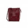 BOTTEGA VENETA NAPPA MAXI INTRECCIATO SMALL CASSETTE BUCKET BAG BORDEAUX (18*14*13cm)