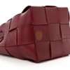 BOTTEGA VENETA NAPPA MAXI INTRECCIATO SMALL CASSETTE BUCKET BAG BORDEAUX (18*14*13cm)