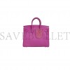 HERMES MAGNOLIA LEATHER PALLADIUM PLATED BIRKIN 25 BAG (25*22*13cm)