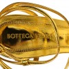 BOTTEGA VENETA LAMINATED CALFSKIN THE LINE 90MM SANDALS 365 GOLD 