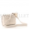 BOTTEGA VENETA LAMBSKIN MAXI INTRECCIATO SMALL CASSETTE CROSSBODY BAG WHITE  (19*10*4cm)