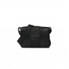 BOTTEGA VENETA LAMBSKIN MAXI INTRECCIATO EXTRA MINI CASSETTE CROSSBODY BAG BLACK (12*9*5cm)