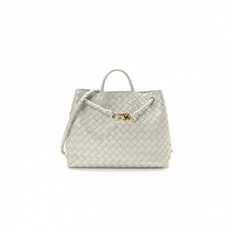 BOTTEGA VENETA NAPPA INTRECCIATO MEDIUM ANDIAMO SHOULDER BAG AGATE GREY  (32*25*11cm)