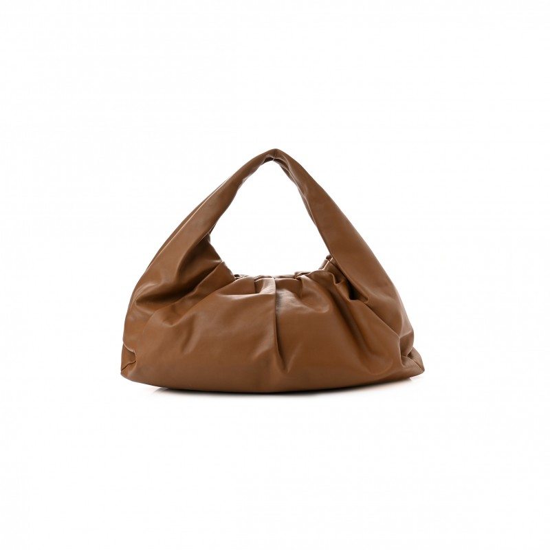 BOTTEGA VENETA SMOOTH BUTTER CALFSKIN LARGE THE SHOULDER POUCH TEAK (52*25*15cm)