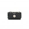 VERSACE NAPPA QUILTED MEDUSA SMALL CHAIN SHOULDER BAG BLACK (18*13*16cm)