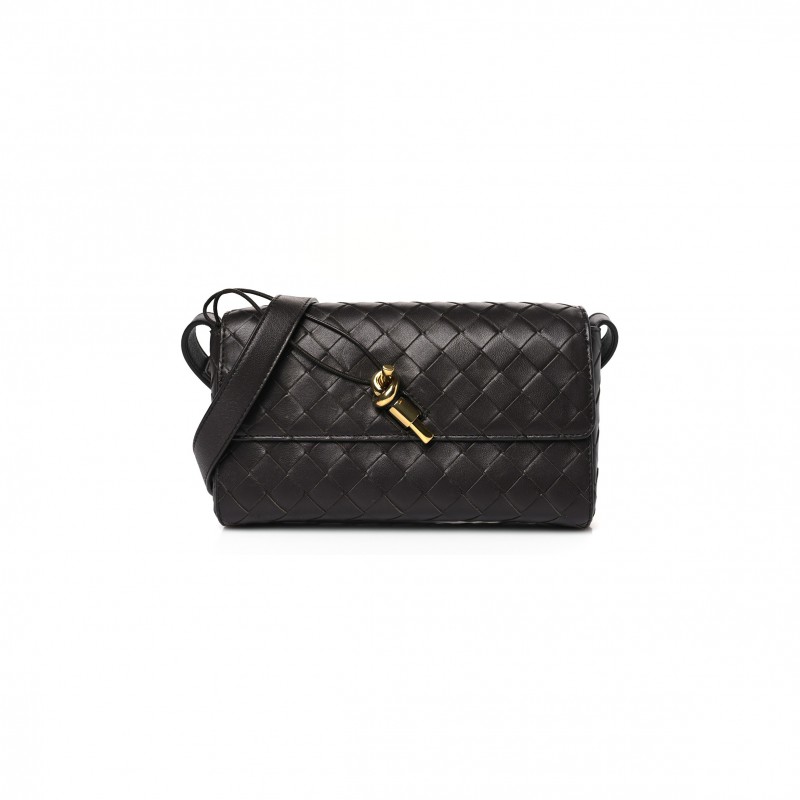 BOTTEGA VENETA NAPPA INTRECCIATO ANDIAMO SHOULDER BAG FONDANT (22*13*5cm)