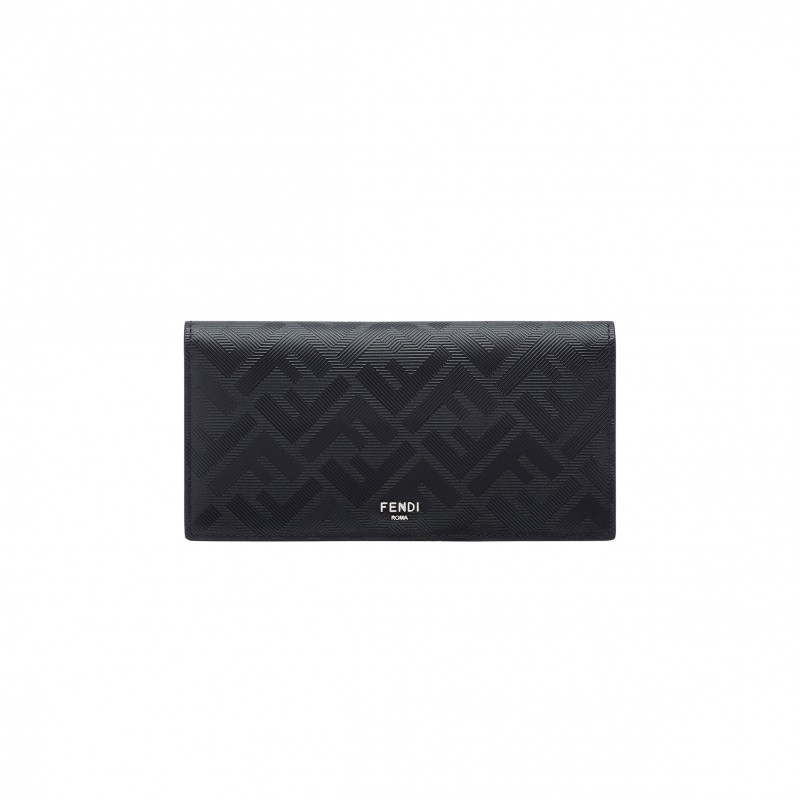 FENDI SHADOW WALLET BLACK LEATHER WALLET 7M0355AJF4F19KP (19*9.5*1.5cm)