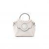 VERSACE CALFSKIN SMALL LA MEDUSA TOP HANDLE HANDBAG OPTICAL WHITE (20*18*10cm)