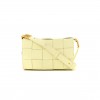 BOTTEGA VENETA GRAINED CALFSKIN MAXI INTRECCIATO CASSETTE CROSSBODY BAG ICE CREAM (23*14*5cm)