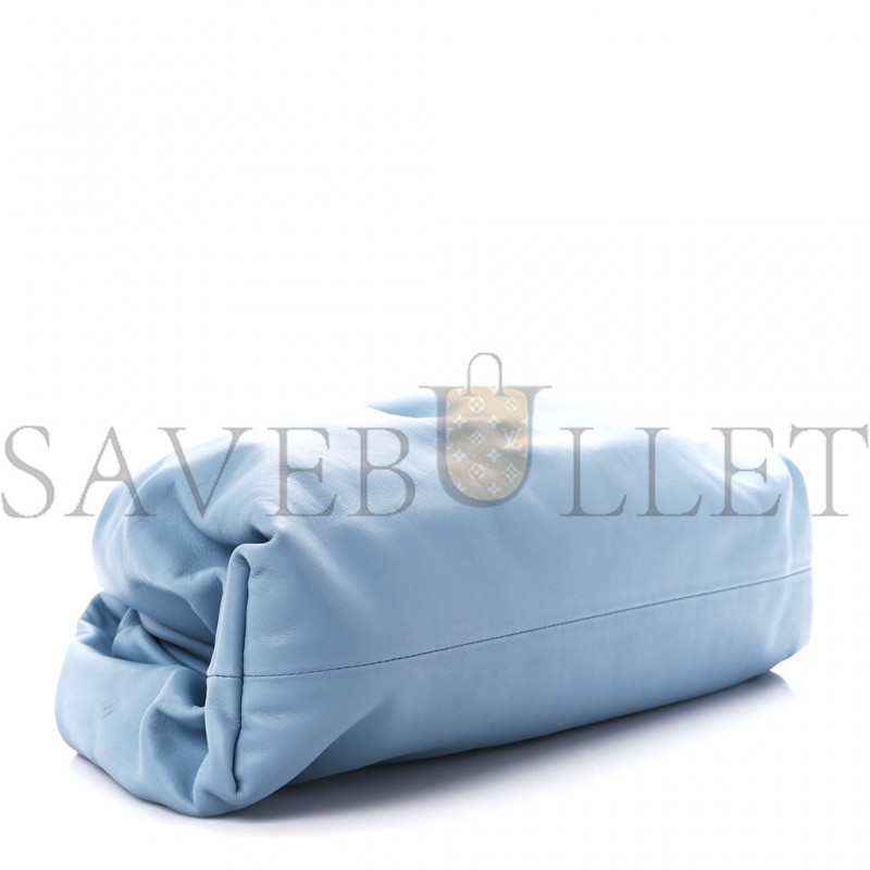 BOTTEGA VENETA SMOOTH BUTTER CALF THE POUCH OVERSIZED CLUTCH ICE  (38*19*9cm)