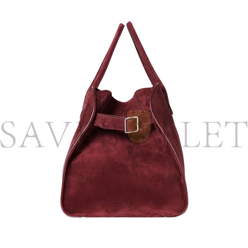 THE ROW  MARGAUX 15 TOP-HANDLE BAG IN SUEDE W1255L25PRTP (38*28*23cm)