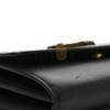 VERSACE GRAINED CALFSKIN VIRTUS WALLET ON CHAIN BLACK  (18*11*4cm)