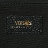 VERSACE GRAINED CALFSKIN VIRTUS WALLET ON CHAIN BLACK  (18*11*4cm)