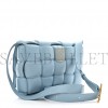 BOTTEGA VENETA NAPPA MAXI INTRECCIO PADDED CASSETTE CROSSBODY BAG ICE  (25*18*8cm)