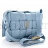 BOTTEGA VENETA NAPPA MAXI INTRECCIO PADDED CASSETTE CROSSBODY BAG ICE  (26*18*8cm)