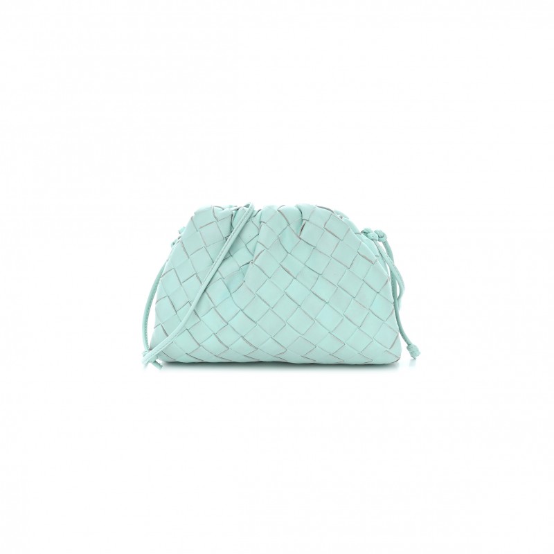 BOTTEGA VENETA NAPPA INTRECCIATO THE MINI POUCH ICE (20*13*5cm)