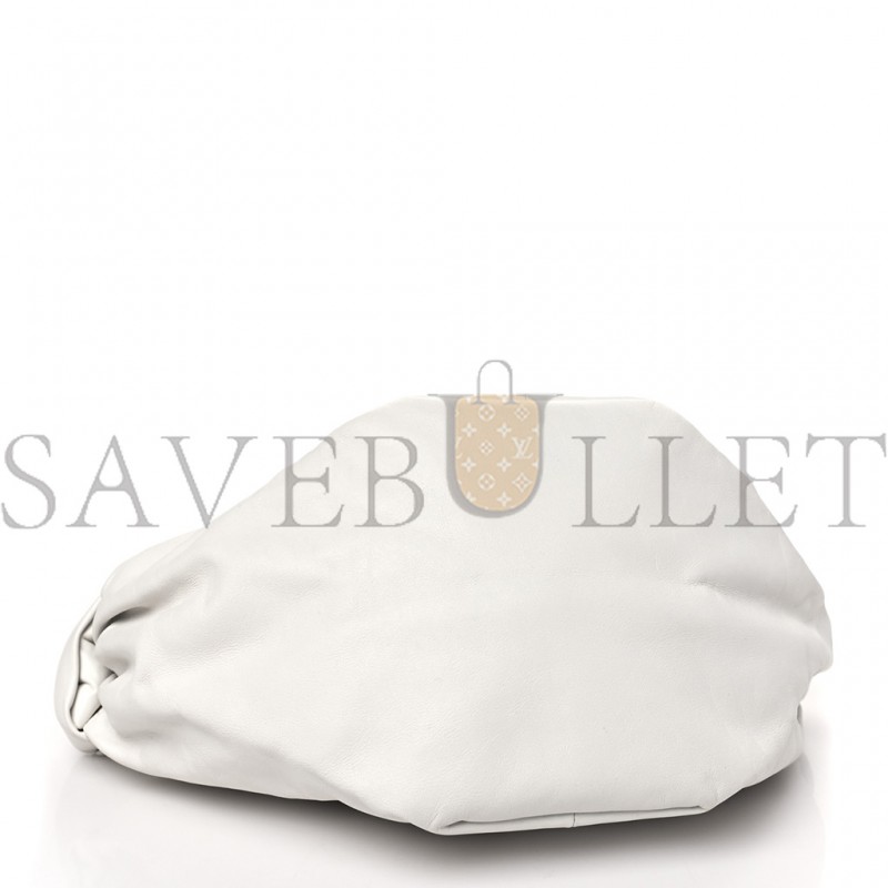 BOTTEGA VENETA CALFSKIN TEEN DOUBLE KNOT HOBO WHITE  (25*13*12cm)