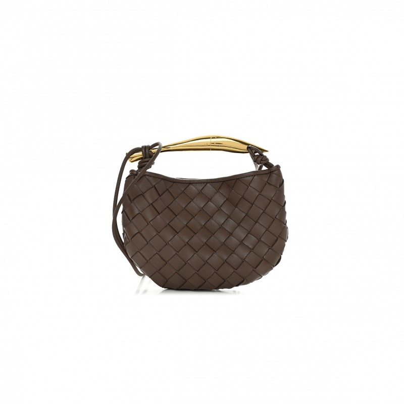 BOTTEGA VENETA NAPPA INTRECCIATO MINI SARDINE BAG TAUPE GREY  (20*14*3cm)