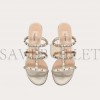 VALENTINO ROCKSTUD METALLIC CALFSKIN LEATHER SLIDE SANDAL 60 MM 5W2S0C47JXH