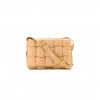 BOTTEGA VENETA NAPPA MAXI INTRECCIATO PADDED CASSETTE CROSSBODY BAG ALMOND (27*17*8cm)