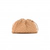 BOTTEGA VENETA NAPPA INTRECCIATO THE MINI POUCH ALMOND  (22*13*6cm)