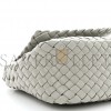 BOTTEGA VENETA NAPPA INTRECCIO MINI COBBLE SHOULDER BAG AGATE GREY (19*18*9cm)