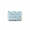 BOTTEGA VENETA NAPPA MAXI INTRECCIO PADDED CASSETTE CROSSBODY BAG ICE (26*18*8cm)