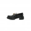 BOTTEGA VENETA GLOSSY CALFSKIN MONSIEUR LOAFERS 36 BLACK 