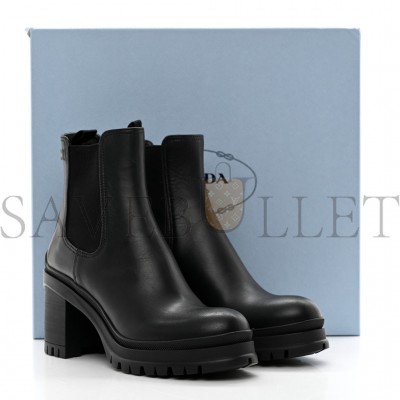 PRADA VITELLO MONTANA LUG SOLE CHELSEA 55MM BOOTS 36 BLACK PRADA VITELLO MONTANA LUG SOLE CHELSEA 55MM BOOTS 36 BLACK