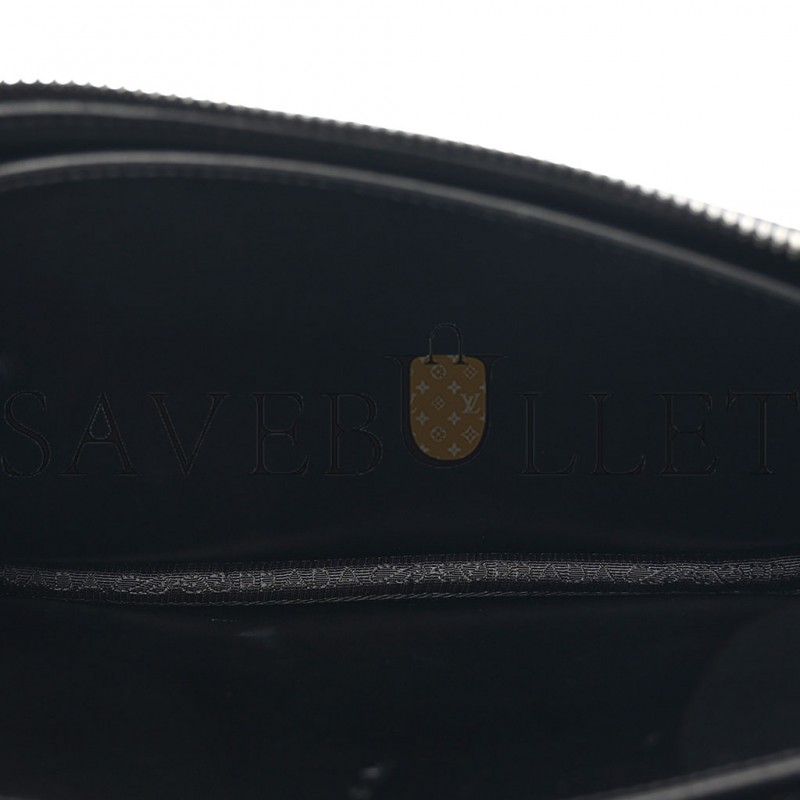 PRADA VITELLO DAINO WRISTLET POUCH BLACK (25*18*5cm)