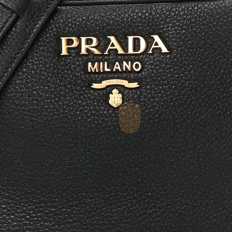 PRADA VITELLO PHENIX CAMERA BAG BLACK (20*15*8cm)