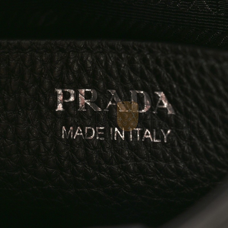 PRADA VITELLO DAINO SOFT MINI SHOULDER BAG BLACK (20*20*8cm)