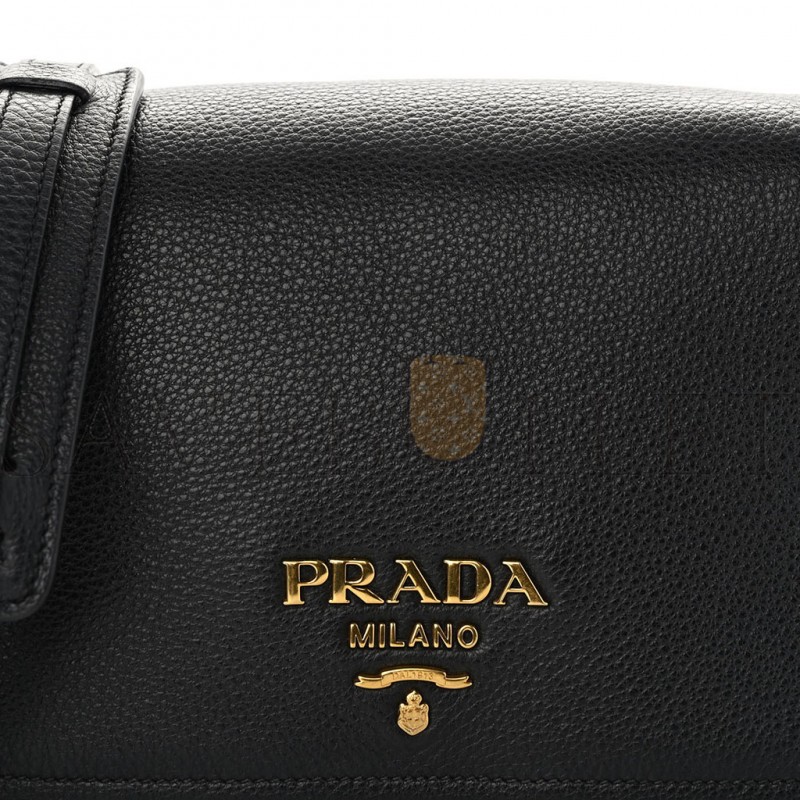 PRADA VITELLO PHENIX CROSSBODY BAG BLACK (22*15*7cm)