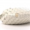 BOTTEGA VENETA PATENT NAPPA INTRECCIATO MINI JODIE WHITE  (24*12*8cm)