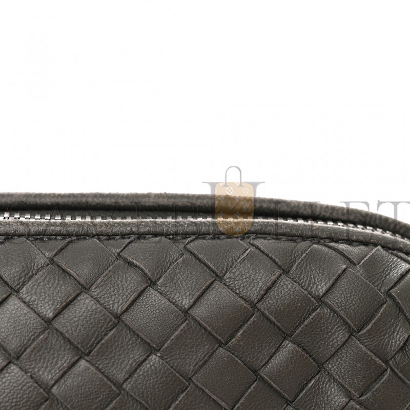 BOTTEGA VENETA NAPPA INTRECCIATO NODINI CROSSBODY MESSENGER NEW LIGHT GREY  (23*19*5cm)