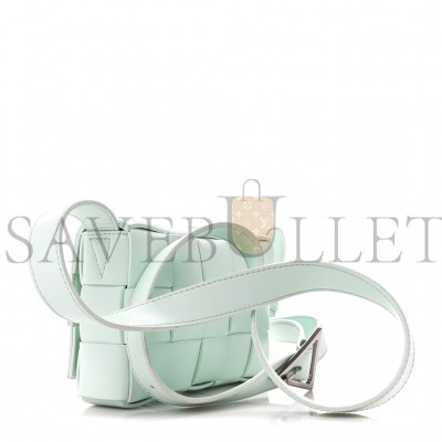 BOTTEGA VENETA LAMBSKIN MAXI INTRECCIATO CASSETTE CROSSBODY BAG GLACIER (19*12*4cm) BOTTEGA VENETA LAMBSKIN MAXI INTRECCIATO CASSETTE CROSSBODY BAG GLACIER (19*12*4cm)
