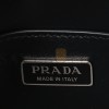 PRADA BRUSHED CALFSKIN MINI FLAP BAG WITH STRAP GRAY (18*13*3cm)