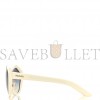 PRADA ACETATE GEOMETRIC SUNGLASSES SPR 08X WHITE