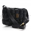 BOTTEGA VENETA NAPPA MAXI INTRECCIATO PADDED CASSETTE CROSSBODY BAG BLACK  (25*20*9cm)