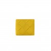 BOTTEGA VENETA NAPPA MAXI INTRECCIATO BI FOLD WALLET BUTTERCUP  (11*10*2cm)