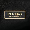 PRADA JACQUARD TRIANGOLO SYMBOLE EMBROIDERED MINI TRIANGLE SHOULDER BAG BLACK CILIEGIA (28*15*6cm)