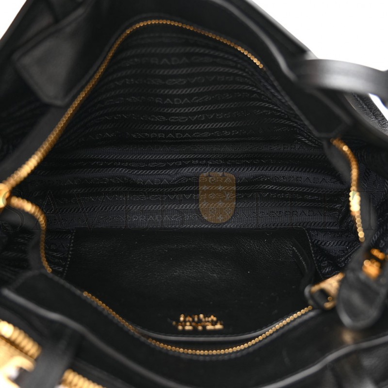 PRADA GLACE CALFSKIN TOTE BLACK (35*27*14cm)