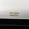 PRADA CITY CALFSKIN SAFFIANO ENVELOPE FLAP WITH CHAIN NUBE (20*13*4cm)